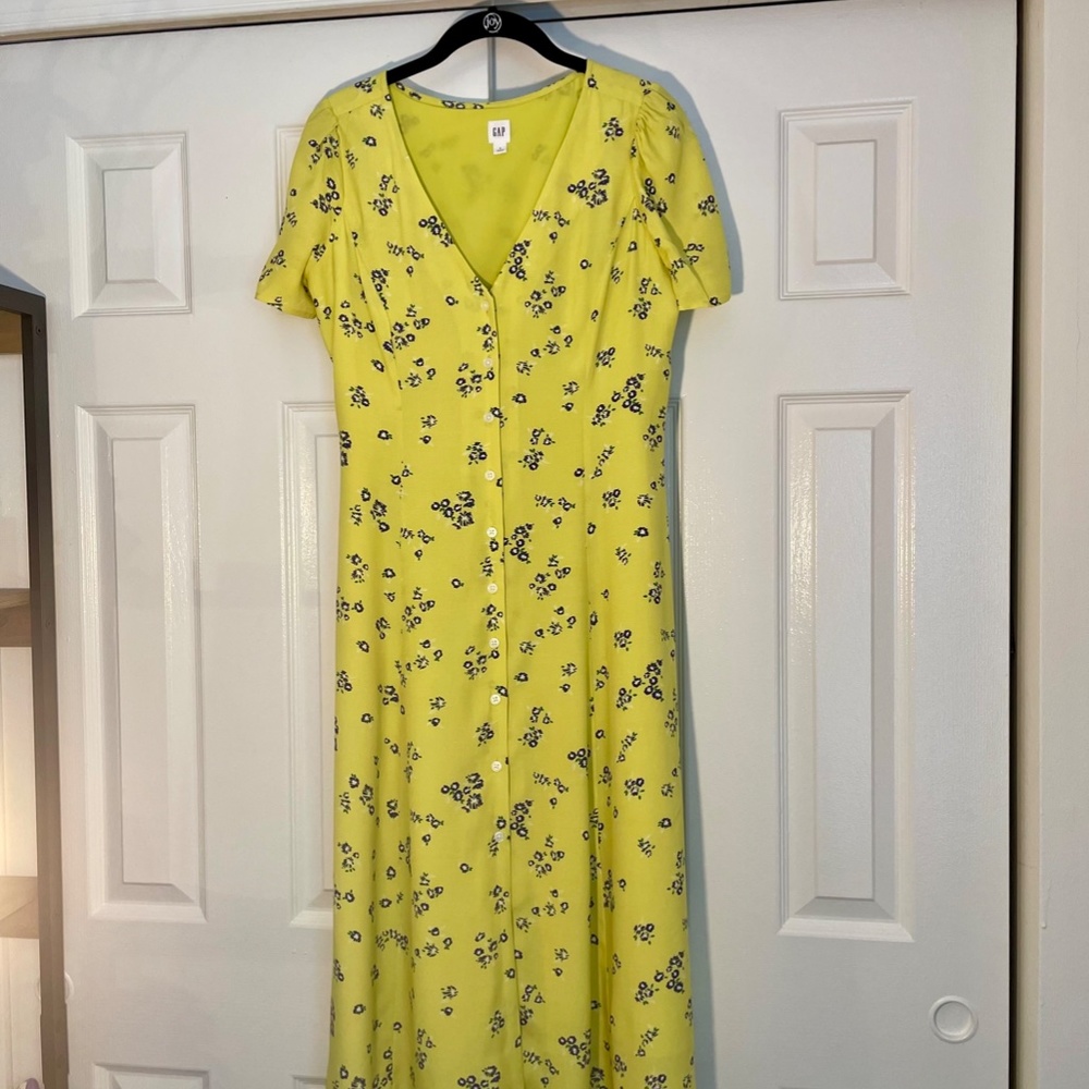 Bright Floral Button Down Dress